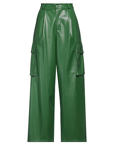 TPN Casual trouser Green 50% Polyurethane, 50% Viscose