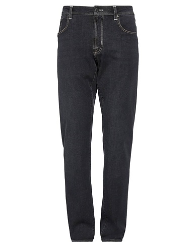TRAMAROSSA Denim pants Black 89% Cotton, 11% Polyester