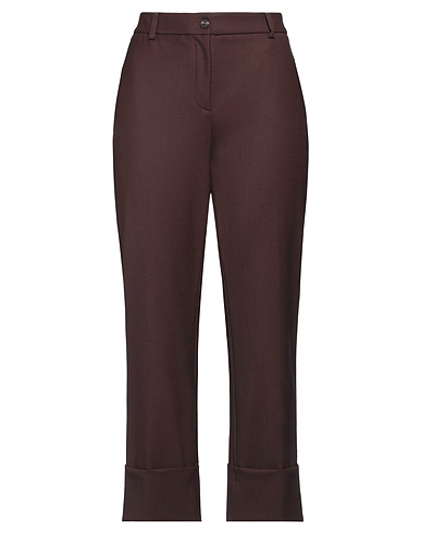 VIA MASINI 80 Casual trouser Dark brown 53% Polyester, 43% Virgin Wool, 4% Elastane