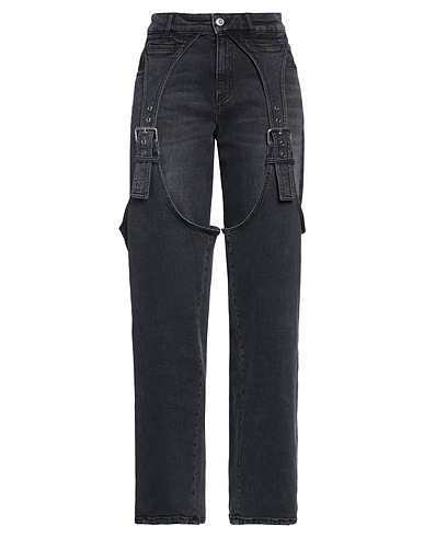 BLUMARINE Denim trousers Grey 98% Cotton, 2% Elastane