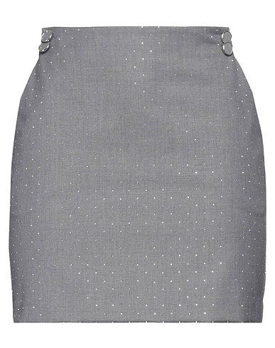 SIMONA CORSELLINI Mini skirt Grey 80% Polyester, 20% Viscose