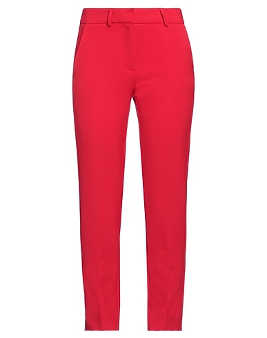 SIMONA CORSELLINI Pantalone ROSSO 63% Poliestere, 27% Viscosa, 7% Cotone, 3% Elastan
