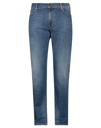 0/ZERO CONSTRUCTION Denim trousers Blue 99% Cotton, 1% Elastane