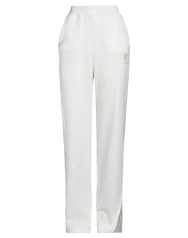 PLEASE Casual pants White 100% Cotton