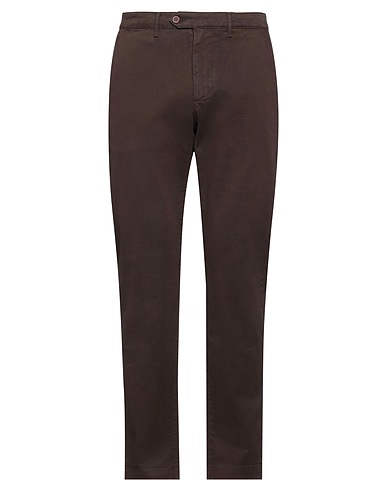 0/ZERO CONSTRUCTION Casual pants Dark brown 97% Cotton, 3% Elastane