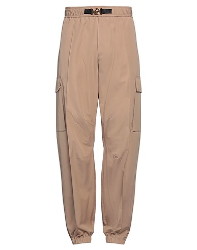 VERSACE Casual trouser Khaki 100% Cotton, Polyamide