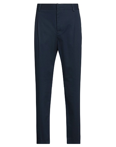 GREY DANIELE ALESSANDRINI Casual trouser Midnight blue 98% Cotton, 2% Elastane