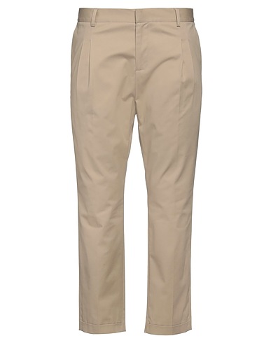 GREY DANIELE ALESSANDRINI Casual pants BEIGE 98% Cotton, 2% Elastane