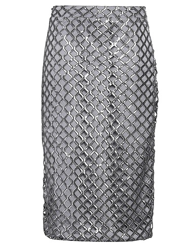 FEDERICA TOSI Midi skirt Grey 100% Polyester