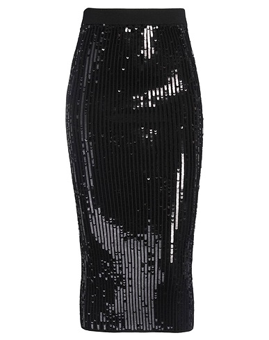 ALEXANDRE VAUTHIER Midi skirt Black 88% Wool, 10% Polyamide, 2% Elastane, Polyethylene