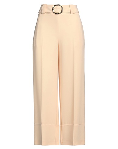 SIMONA CORSELLINI Casual pants Cream 94% Polyester, 6% Elastane, Acetate, Viscose