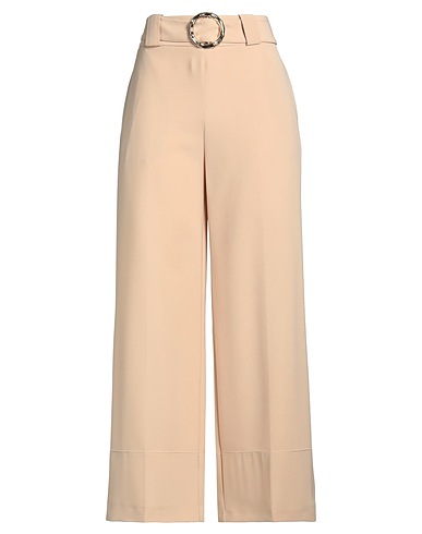 SIMONA CORSELLINI Casual pants Beige 94% Polyester, 6% Elastane, Acetate, Viscose