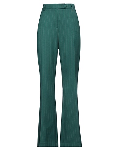 OLLA PARÉG Casual trouser Emerald green 64% Polyester, 33% Viscose, 3% Elastane