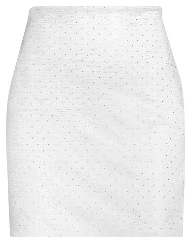 COTAZUR Mini skirt White 95% Polyester, 5% Elastane