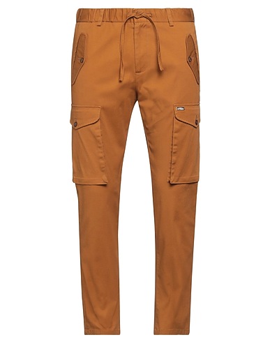 GREY DANIELE ALESSANDRINI Casual trouser Camel 98% Cotton, 2% Elastane