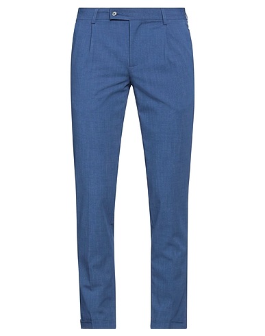 GREY DANIELE ALESSANDRINI Casual trouser Navy blue 70% Polyester, 24% Viscose, 6% Elastane