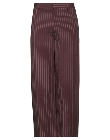 DANIELE ALESSANDRINI Casual pants Chocolate brown 55% Linen, 45% Viscose