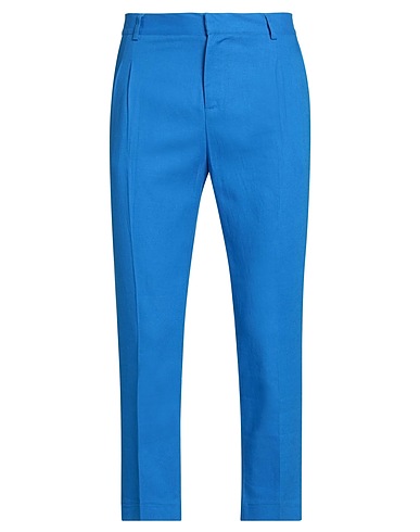 GREY DANIELE ALESSANDRINI Pantalone Blu china 55% Lino, 45% Viscosa