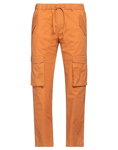 GREY DANIELE ALESSANDRINI Casual pants Mandarin 95% Cotton, 5% Elastane