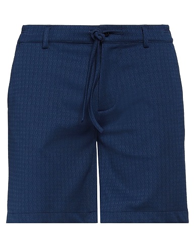 DANIELE ALESSANDRINI Shorts & Bermuda Blue 95% Polyester, 5% Elastane