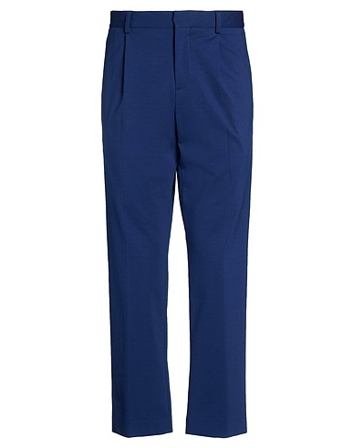 GREY DANIELE ALESSANDRINI Casual trouser Blue 52% Cotton, 40% Polyamide, 8% Elastane