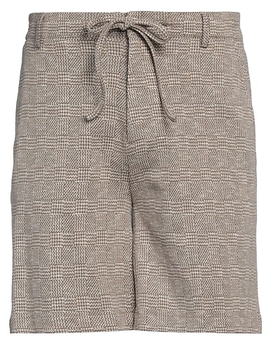 GREY DANIELE ALESSANDRINI Shorts & Bermuda Khaki 57% Polyester, 40% Cotton, 3% Elastane