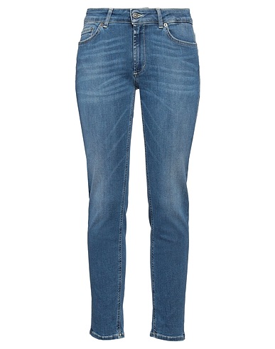 DONDUP Denim pants Blue 92% Cotton, 6% Elastane, 2% Lyocell