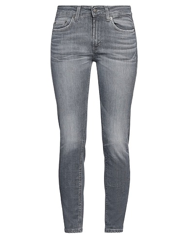 DONDUP Denim trousers Grey 97% Organic cotton, 3% Recycled elastane