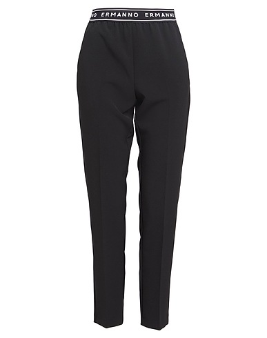 ERMANNO FIRENZE Pantalone Nero 90% Poliestere, 10% Elastan, Poliammide