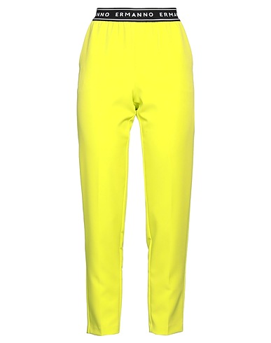 ERMANNO FIRENZE Pantalone Verde lime 90% Poliestere, 10% Elastan, Poliammide