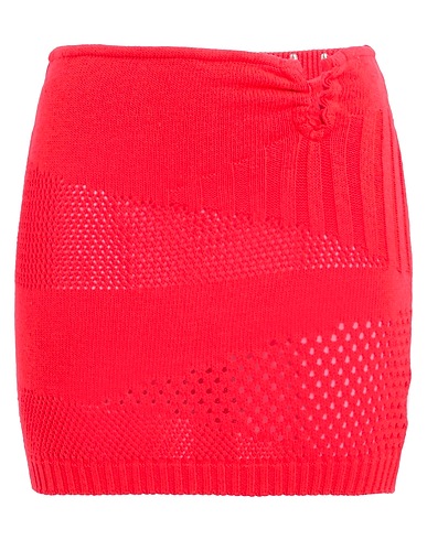 VICOLO Mini skirt Coral 50% Cotton, 50% Acrylic