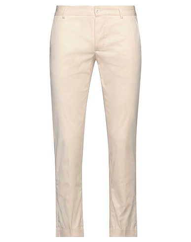 GREY DANIELE ALESSANDRINI Casual trouser Ivory 98% Cotton, 2% Elastane