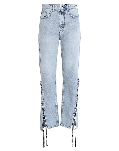 KARL LAGERFELD JEANS Denim pants KLJ HR STRAIGHT LACE-UP DENIM
 Blue 100% Organic cotton