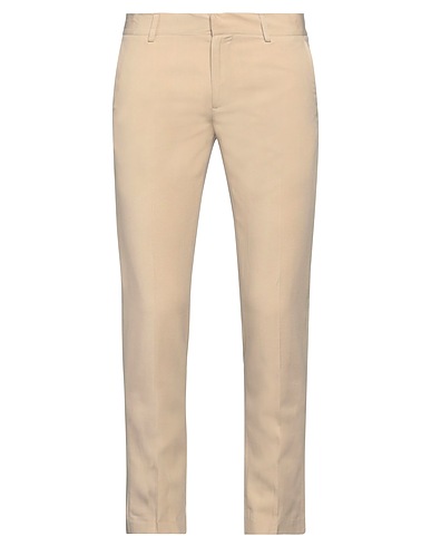 GREY DANIELE ALESSANDRINI Casual trouser Beige 85% Viscose, 15% Linen
