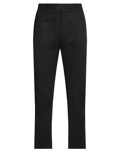 GREY DANIELE ALESSANDRINI Casual pants Black 98% Cotton, 2% Elastane