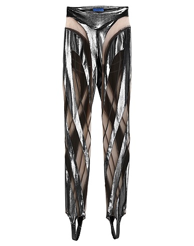 MUGLER レギンス シルバー ナイロン 78% / ポリウレタン 22% / ゴム