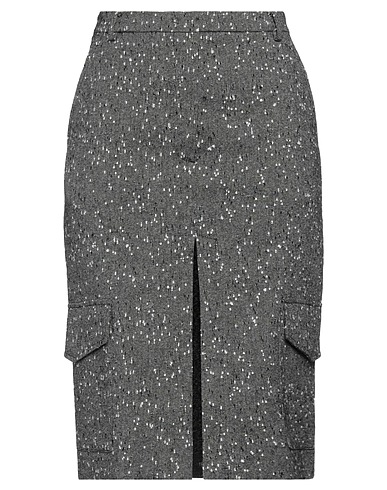 PATRIZIA PEPE Gonna midi Grigio 89% Fibre sintetiche, 11% Lana