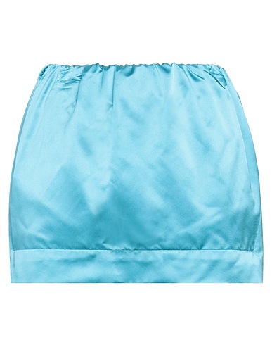 SA SU PHI Mini skirt Turquoise 100% Silk