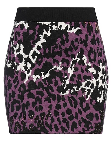 JUST CAVALLI Mini skirt Purple 72% Viscose, 28% Polyester