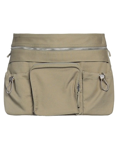 DION LEE Mini skirt Military green 75% Organic cotton, 25% Recycled nylon, Elastane