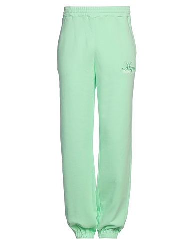 MSGM Casual trouser Light green 100% Organic cotton