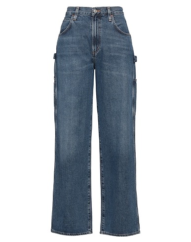 AGOLDE Denim trousers Blue 75% Organic cotton, 25% Lyocell
