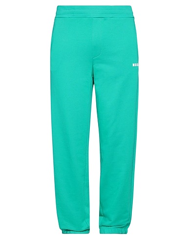 MSGM Casual pants Emerald green 100% Cotton