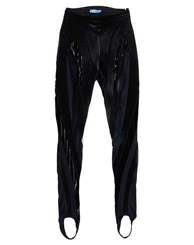 MUGLER Casual trouser Black 78% Polyamide, 22% Elastane, Rubber, Polyurethane