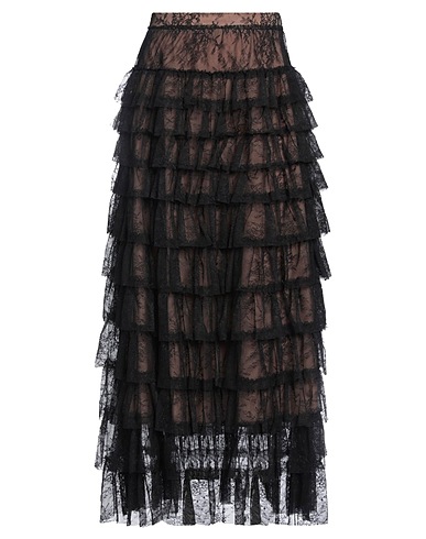 TWINSET Langer Rock Schwarz 85% Polyamid, 15% Elastan, Polyester