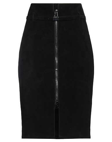 TOM FORD Midi skirt Black Buffalo leather