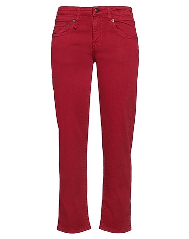 R13 Denim pants Brick 99% Cotton, 1% Elastane, Cow leather
