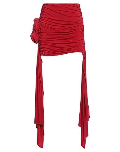 MAGDA BUTRYM Mini skirt Brick red 94% Cupro, 6% Elastane