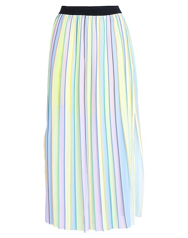 KARL LAGERFELD Long skirt STRIPE PLEATED SKIRT
 Yellow 100% Recycled polyester
