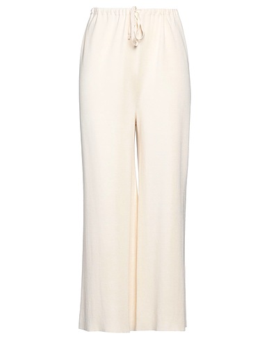 THE ROW Casual trouser Ivory 62% Silk, 38% Cotton
